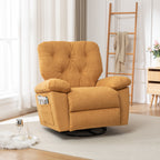 Canapé simple pivotant et inclinable manuel pour home cinéma moderne, réglable, avec repose-pieds et poche latérale