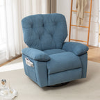 Canapé simple pivotant et inclinable manuel pour home cinéma moderne, réglable, avec repose-pieds et poche latérale