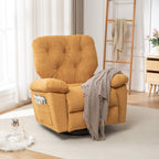 Canapé simple pivotant et inclinable manuel pour home cinéma moderne, réglable, avec repose-pieds et poche latérale