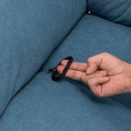 Canapé simple pivotant et inclinable manuel pour home cinéma moderne, réglable, avec repose-pieds et poche latérale