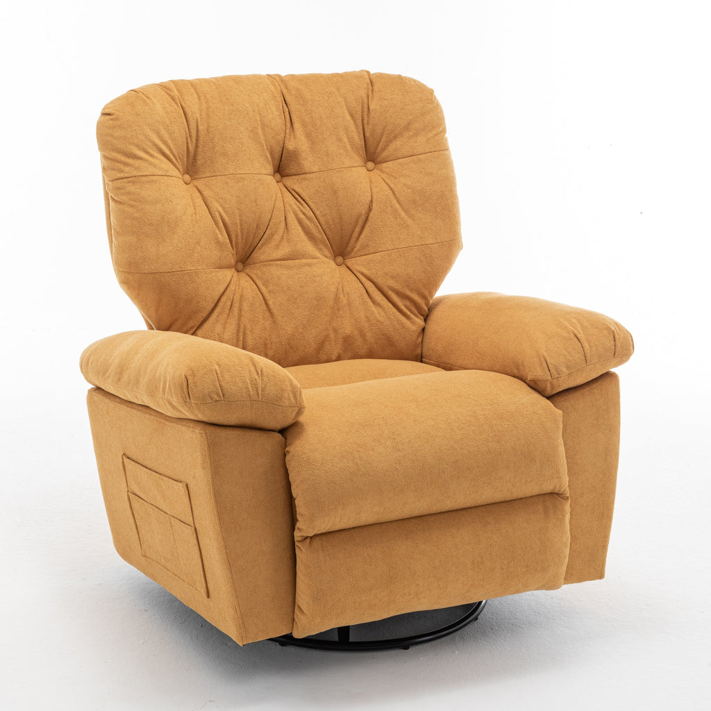 Canapé simple pivotant et inclinable manuel pour home cinéma moderne, réglable, avec repose-pieds et poche latérale