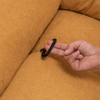 Canapé simple pivotant et inclinable manuel pour home cinéma moderne, réglable, avec repose-pieds et poche latérale