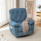 Canapé simple pivotant et inclinable manuel pour home cinéma moderne, réglable, avec repose-pieds et poche latérale