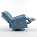 Canapé simple pivotant et inclinable manuel pour home cinéma moderne, réglable, avec repose-pieds et poche latérale