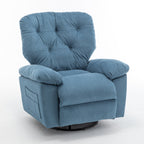 Canapé simple pivotant et inclinable manuel pour home cinéma moderne, réglable, avec repose-pieds et poche latérale
