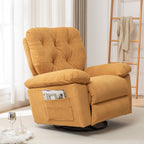 Canapé simple pivotant et inclinable manuel pour home cinéma moderne, réglable, avec repose-pieds et poche latérale