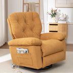 Canapé simple pivotant et inclinable manuel pour home cinéma moderne, réglable, avec repose-pieds et poche latérale