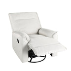 Fauteuil inclinable manuel pivotant moderne avec dossier rembourré et réglable pour salon ou chambre d'enfant