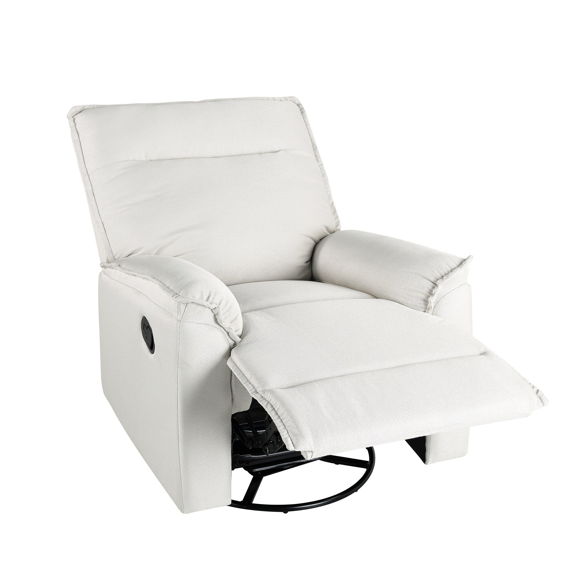 Fauteuil inclinable manuel pivotant moderne avec dossier rembourré et réglable pour salon ou chambre d'enfant