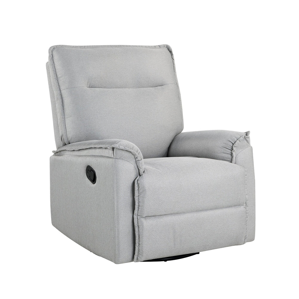 Fauteuil inclinable manuel pivotant moderne avec dossier rembourré et réglable pour salon ou chambre d'enfant