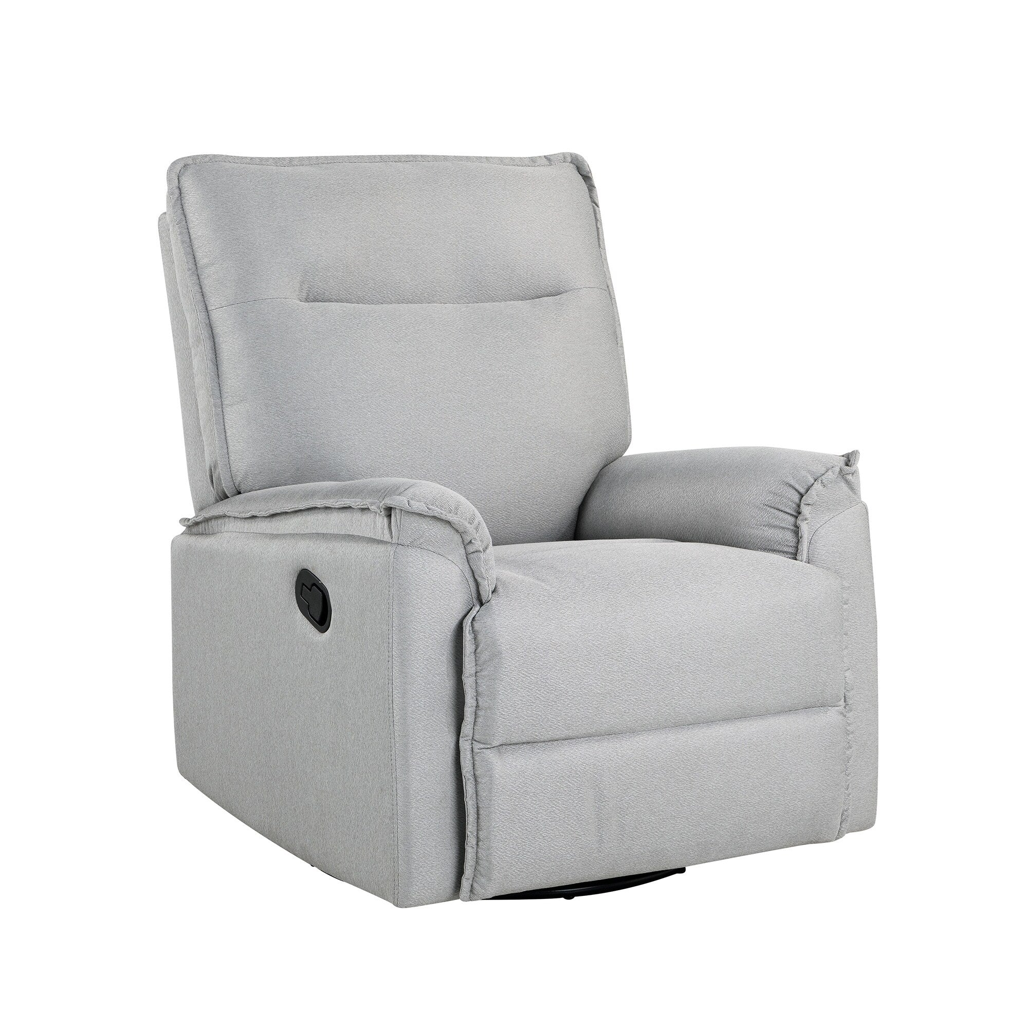 Fauteuil inclinable manuel pivotant moderne avec dossier rembourré et réglable pour salon ou chambre d'enfant