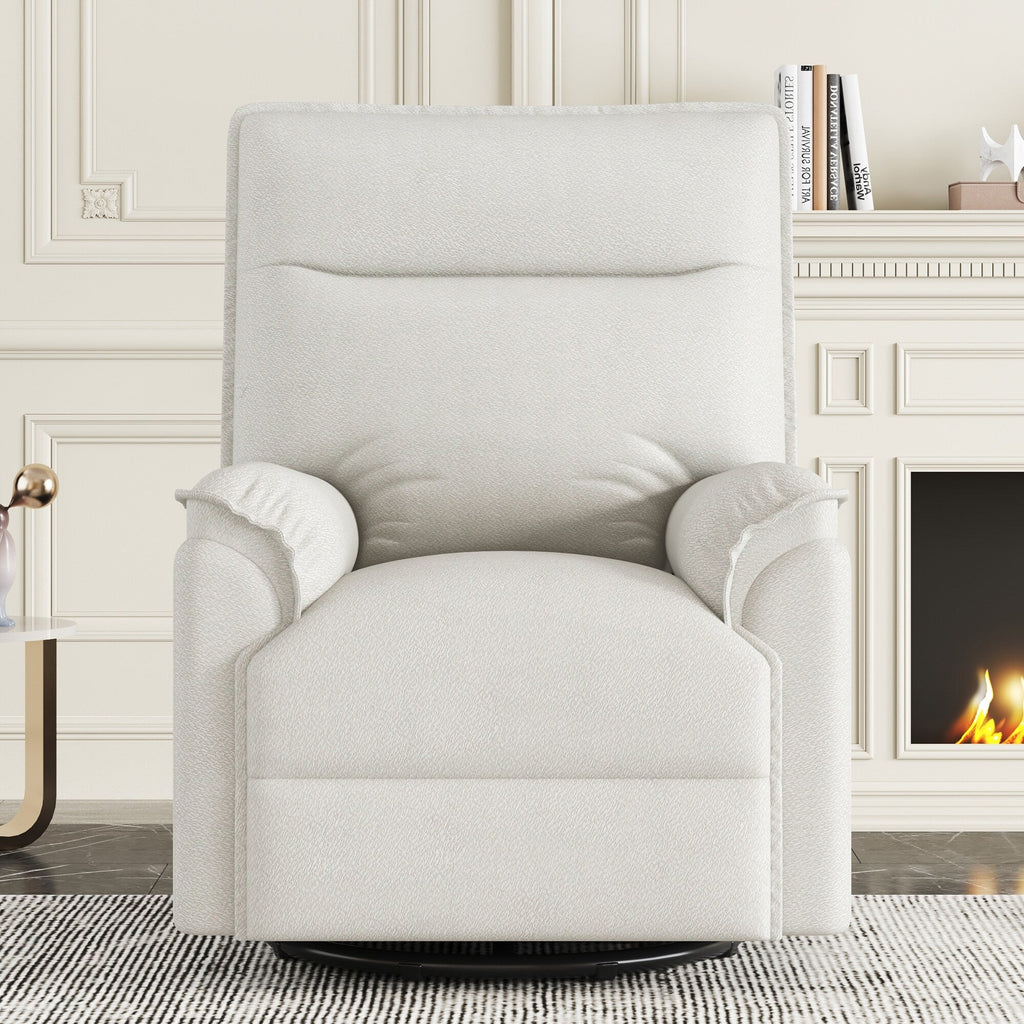 Fauteuil inclinable manuel pivotant moderne avec dossier rembourré et réglable pour salon ou chambre d'enfant