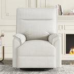Fauteuil inclinable manuel pivotant moderne avec dossier rembourré et réglable pour salon ou chambre d'enfant