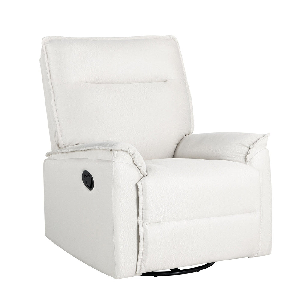 Fauteuil inclinable manuel pivotant moderne avec dossier rembourré et réglable pour salon ou chambre d'enfant