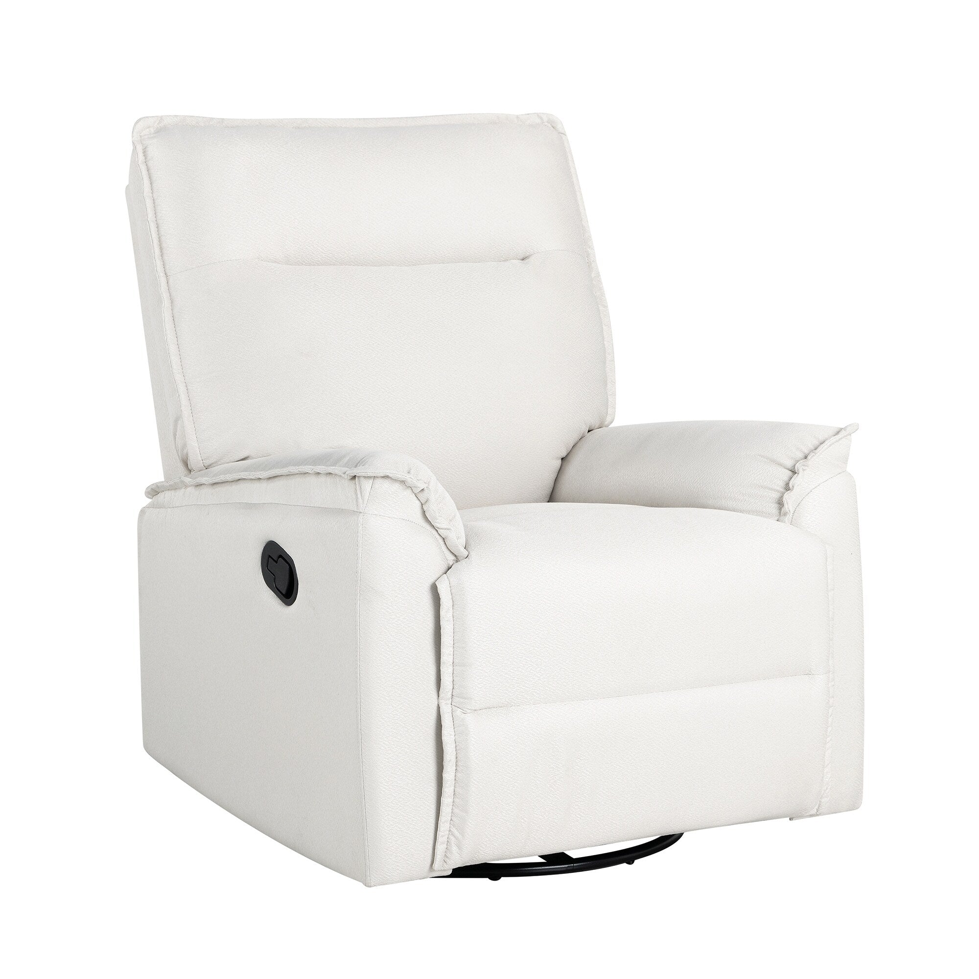 Fauteuil inclinable manuel pivotant moderne avec dossier rembourré et réglable pour salon ou chambre d'enfant