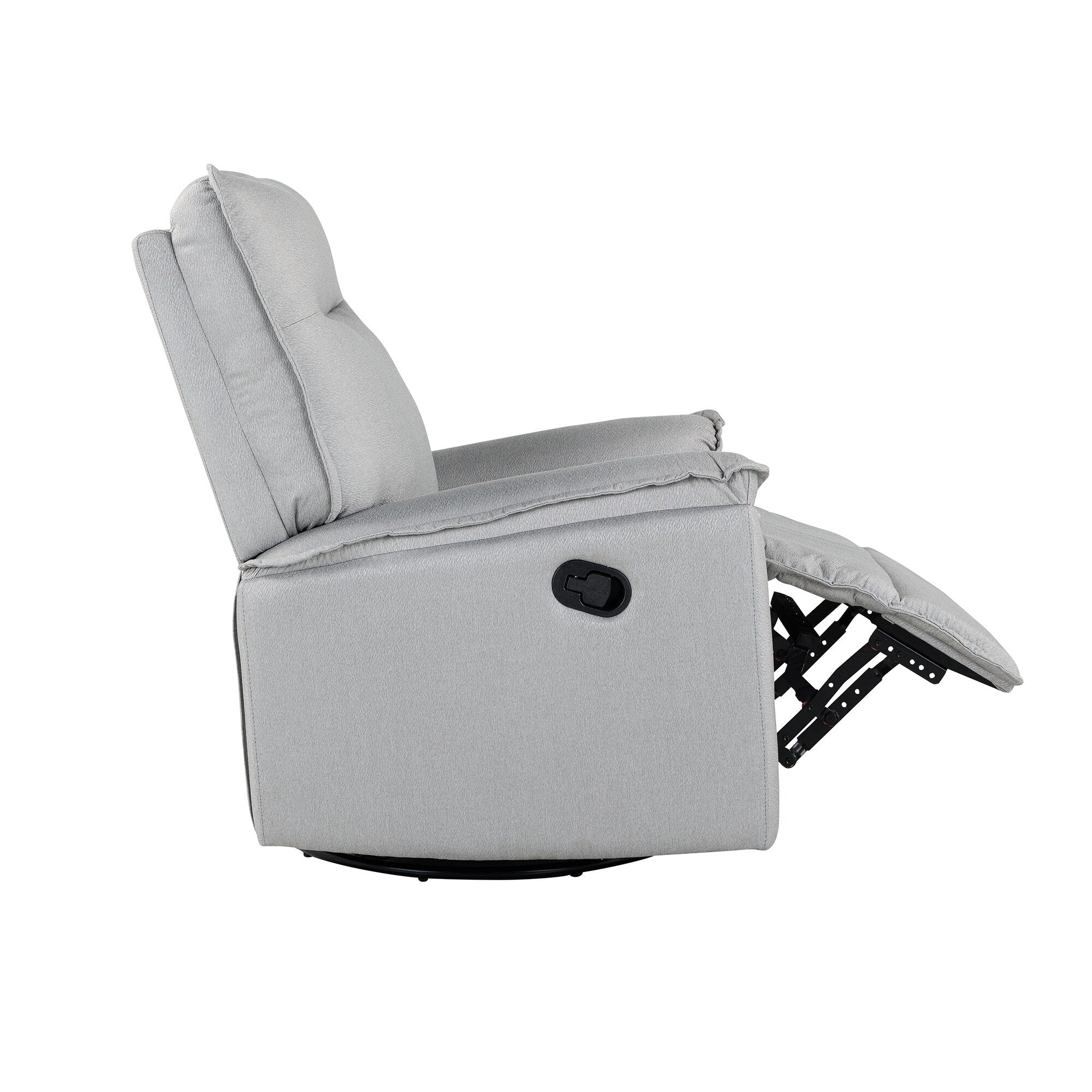 Fauteuil inclinable manuel pivotant moderne avec dossier rembourré et réglable pour salon ou chambre d'enfant