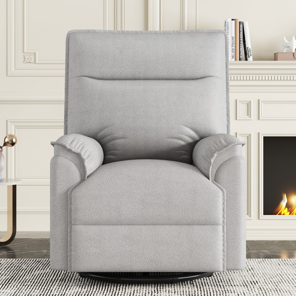 Fauteuil inclinable manuel pivotant moderne avec dossier rembourré et réglable pour salon ou chambre d'enfant