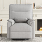 Fauteuil inclinable manuel pivotant moderne avec dossier rembourré et réglable pour salon ou chambre d'enfant