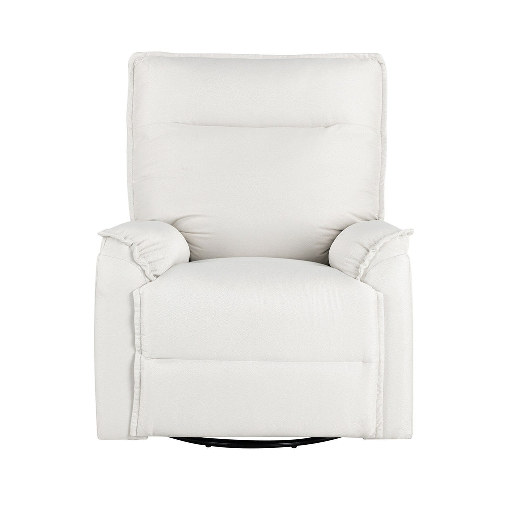 Fauteuil inclinable manuel pivotant moderne avec dossier rembourré et réglable pour salon ou chambre d'enfant