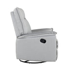Fauteuil inclinable manuel pivotant moderne avec dossier rembourré et réglable pour salon ou chambre d'enfant
