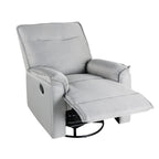 Fauteuil inclinable manuel pivotant moderne avec dossier rembourré et réglable pour salon ou chambre d'enfant