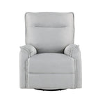 Fauteuil inclinable manuel pivotant moderne avec dossier rembourré et réglable pour salon ou chambre d'enfant