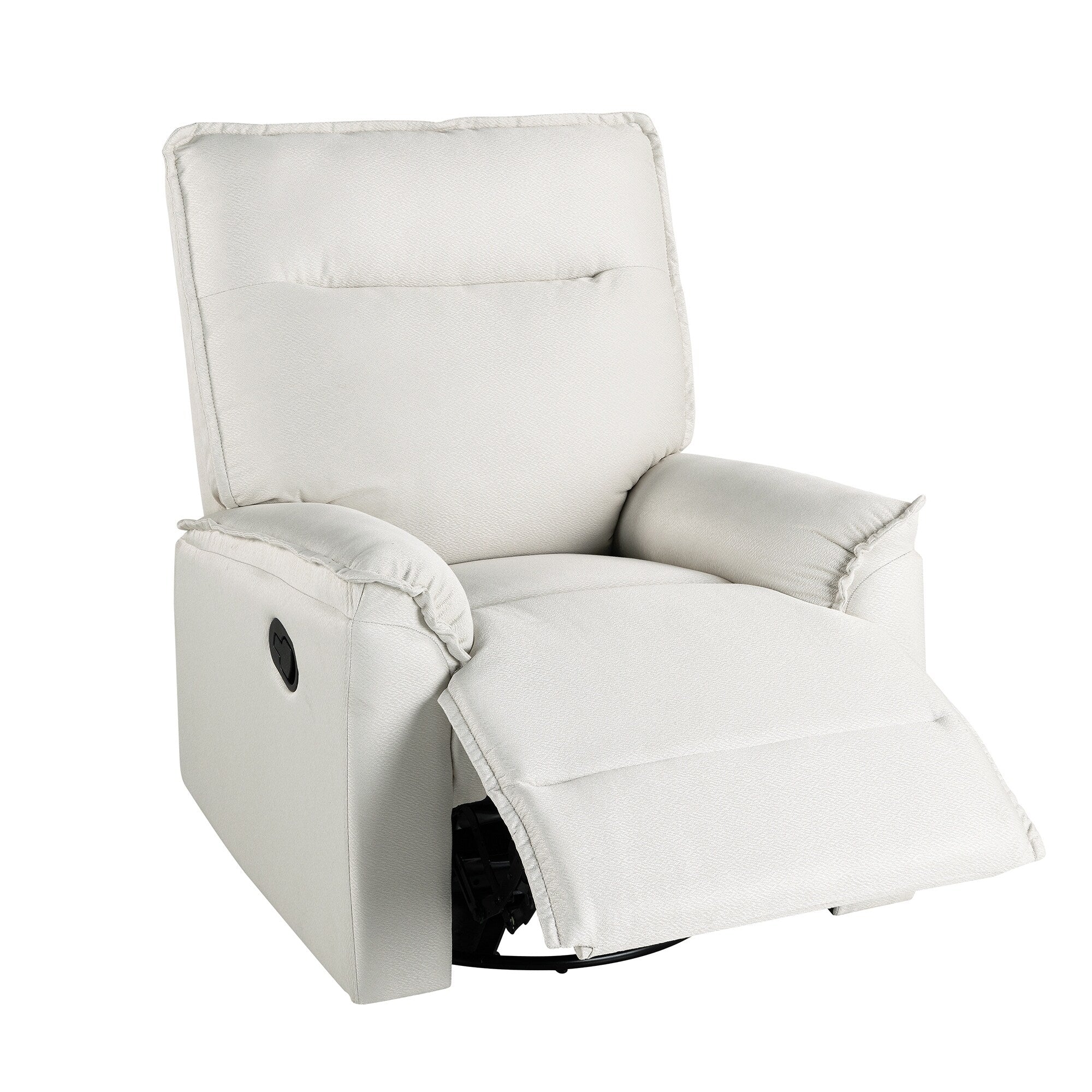 Fauteuil inclinable manuel pivotant moderne avec dossier rembourré et réglable pour salon ou chambre d'enfant