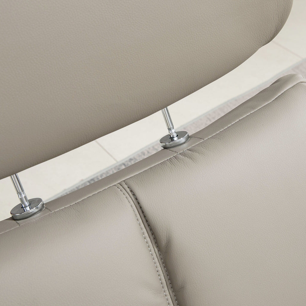 Fauteuil inclinable pivotant moderne en cuir synthétique avec repose-pieds, base en bois et appui-tête réglable pour salon et bureau