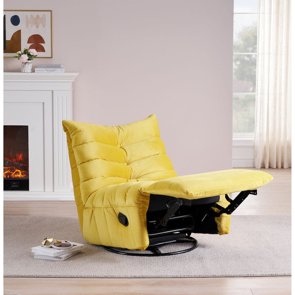 Fauteuil inclinable pivotant moderne avec poche latérale, fauteuil de canapé rembourré décontracté
