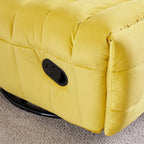 Fauteuil inclinable pivotant moderne avec poche latérale, fauteuil de canapé rembourré décontracté