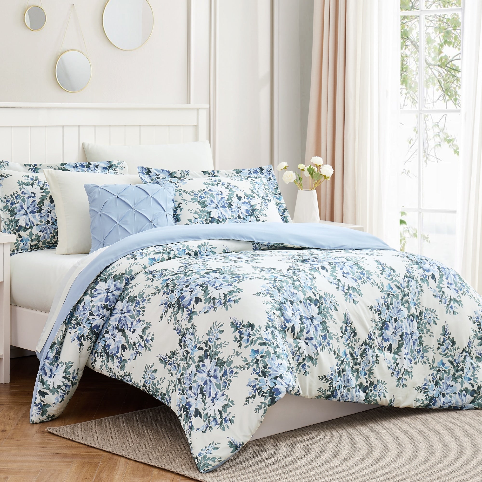 Parure de lit complète imprimée Modern Threads Kara 8 pièces