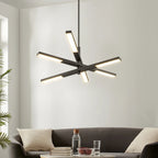 Lustre moderne à plusieurs niveaux Spoutnik linéaire, lumière chaude 3 000 K, LED intégrée
