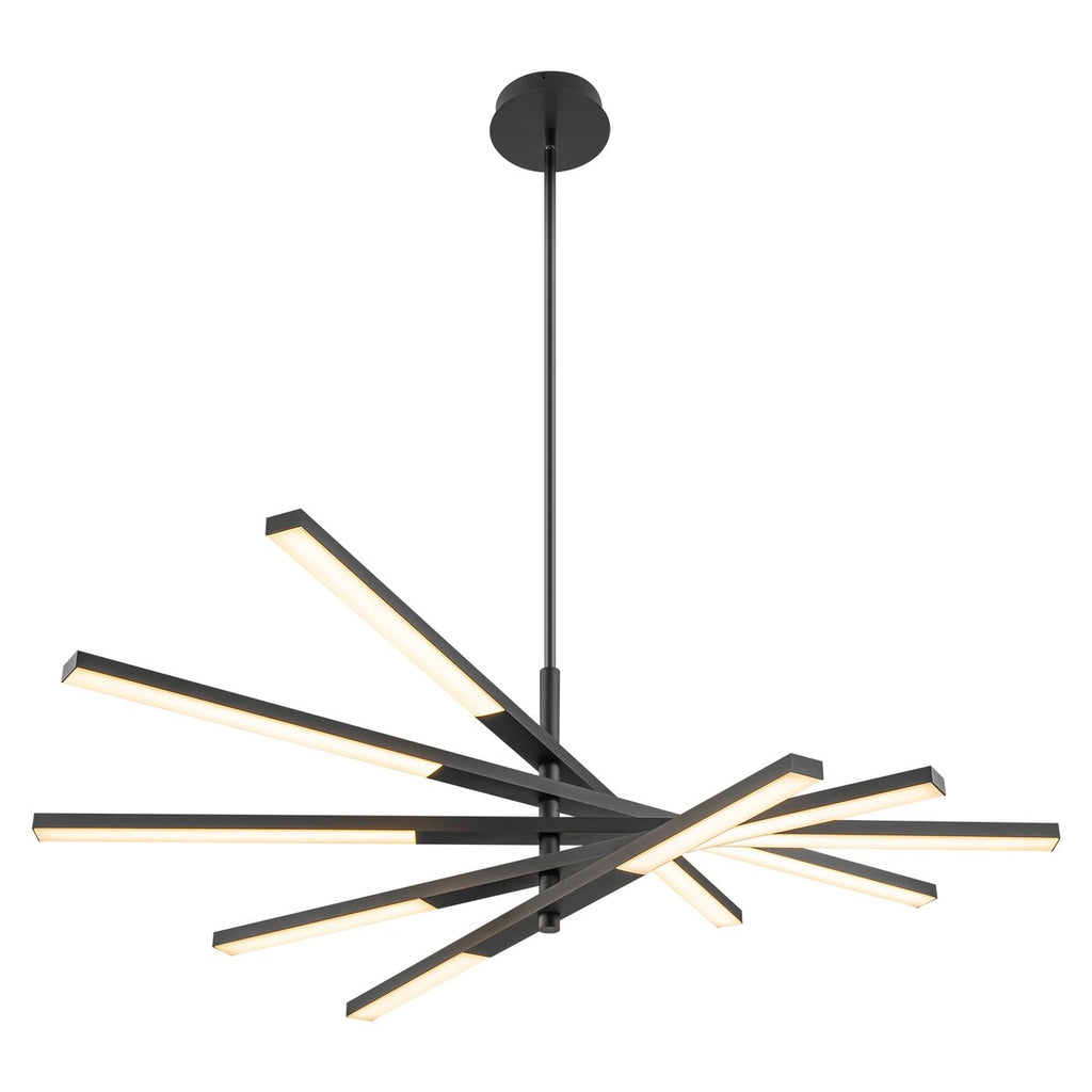 Lustre moderne à plusieurs niveaux Spoutnik linéaire, lumière chaude 3 000 K, LED intégrée