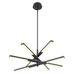 Lustre moderne à plusieurs niveaux Spoutnik linéaire, lumière chaude 3 000 K, LED intégrée