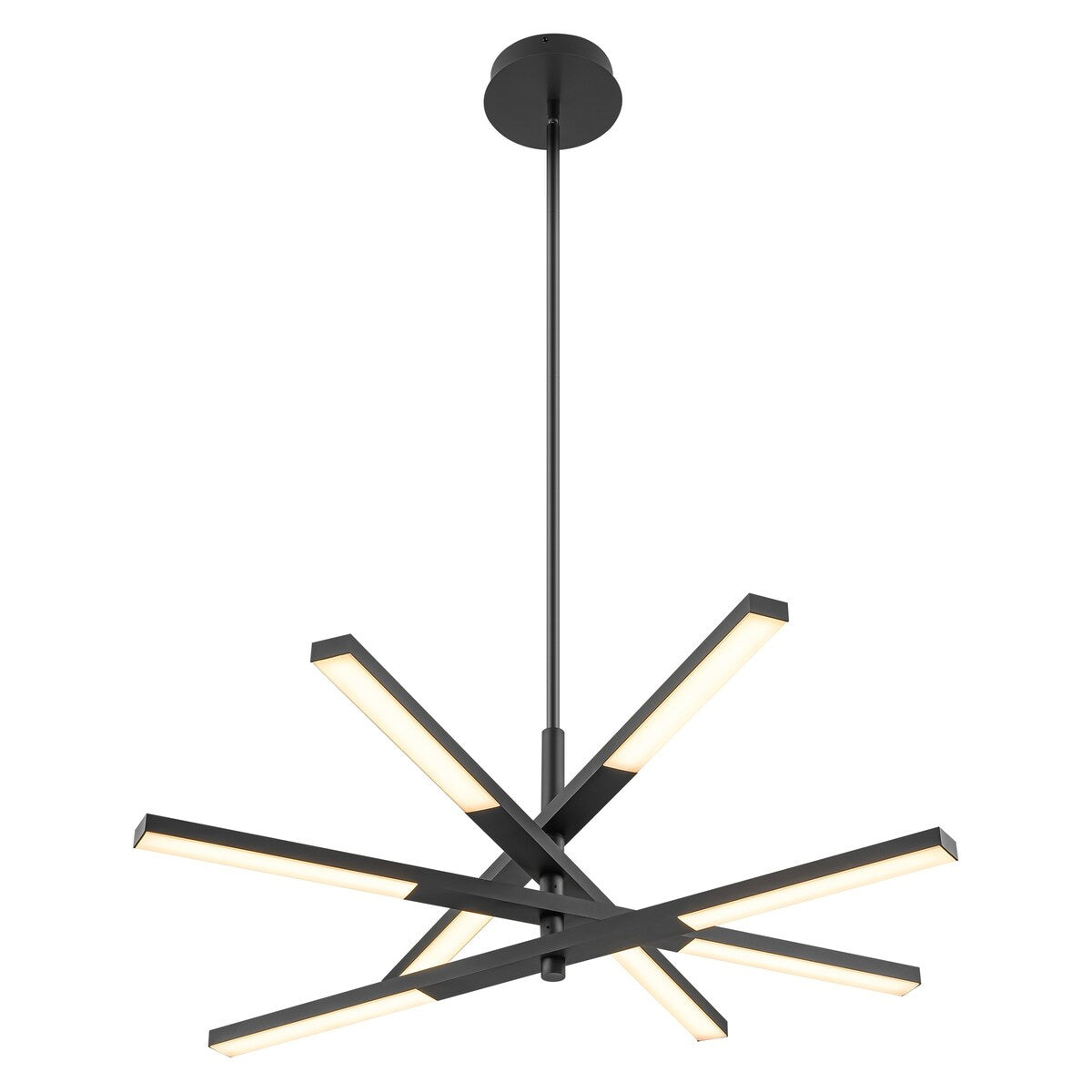 Lustre moderne à plusieurs niveaux Spoutnik linéaire, lumière chaude 3 000 K, LED intégrée
