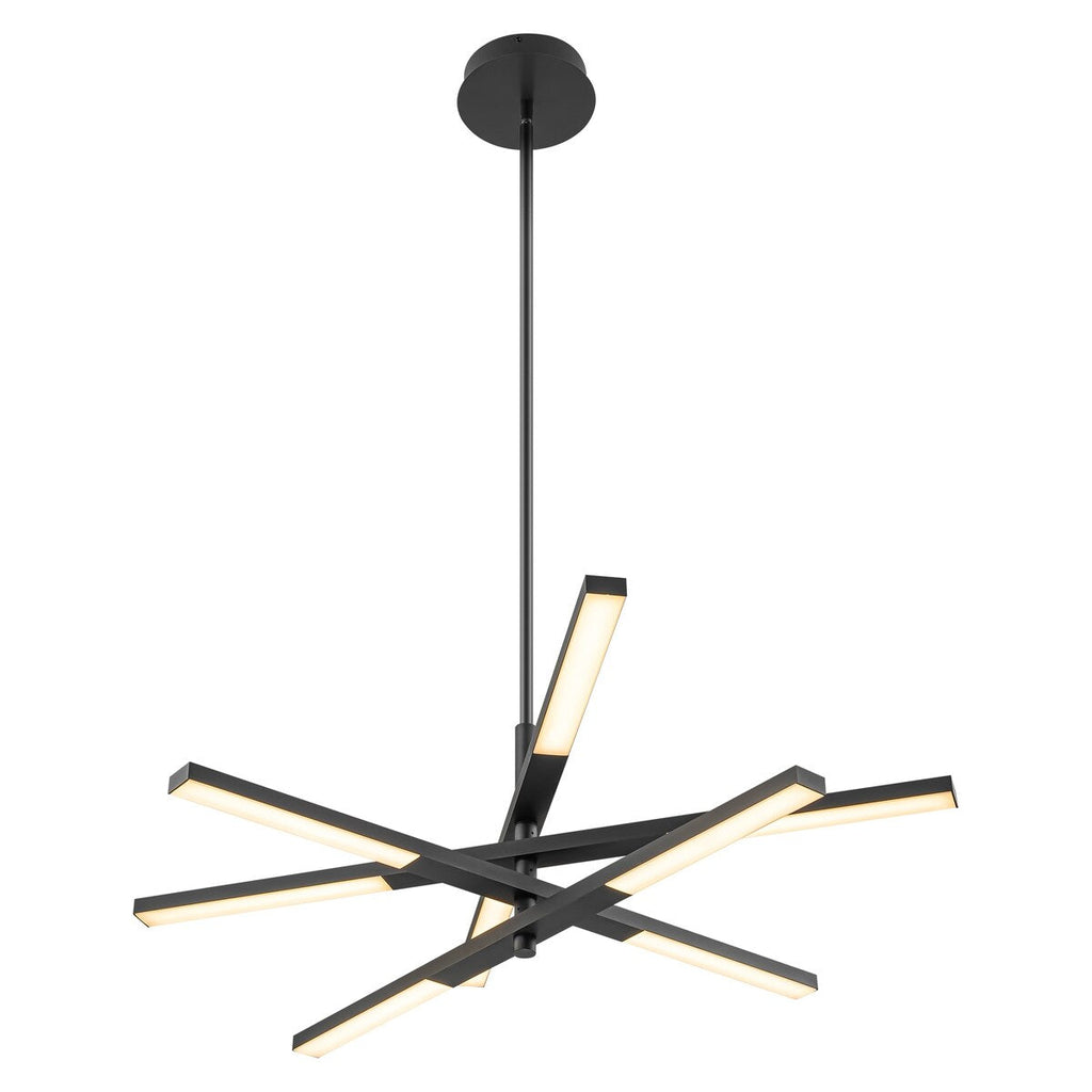 Lustre moderne à plusieurs niveaux Spoutnik linéaire, lumière chaude 3 000 K, LED intégrée