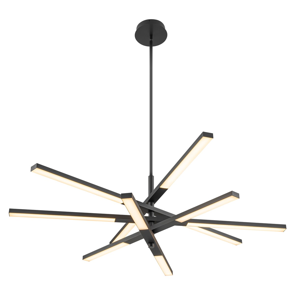 Lustre moderne à plusieurs niveaux Spoutnik linéaire, lumière chaude 3 000 K, LED intégrée