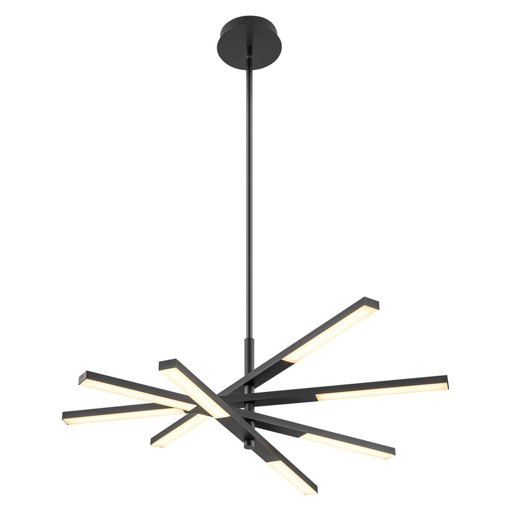 Lustre moderne à plusieurs niveaux Spoutnik linéaire, lumière chaude 3 000 K, LED intégrée