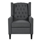 Fauteuil inclinable moderne capitonné avec table d'appoint pliable et ports de chargement USB pour salon ou chambre