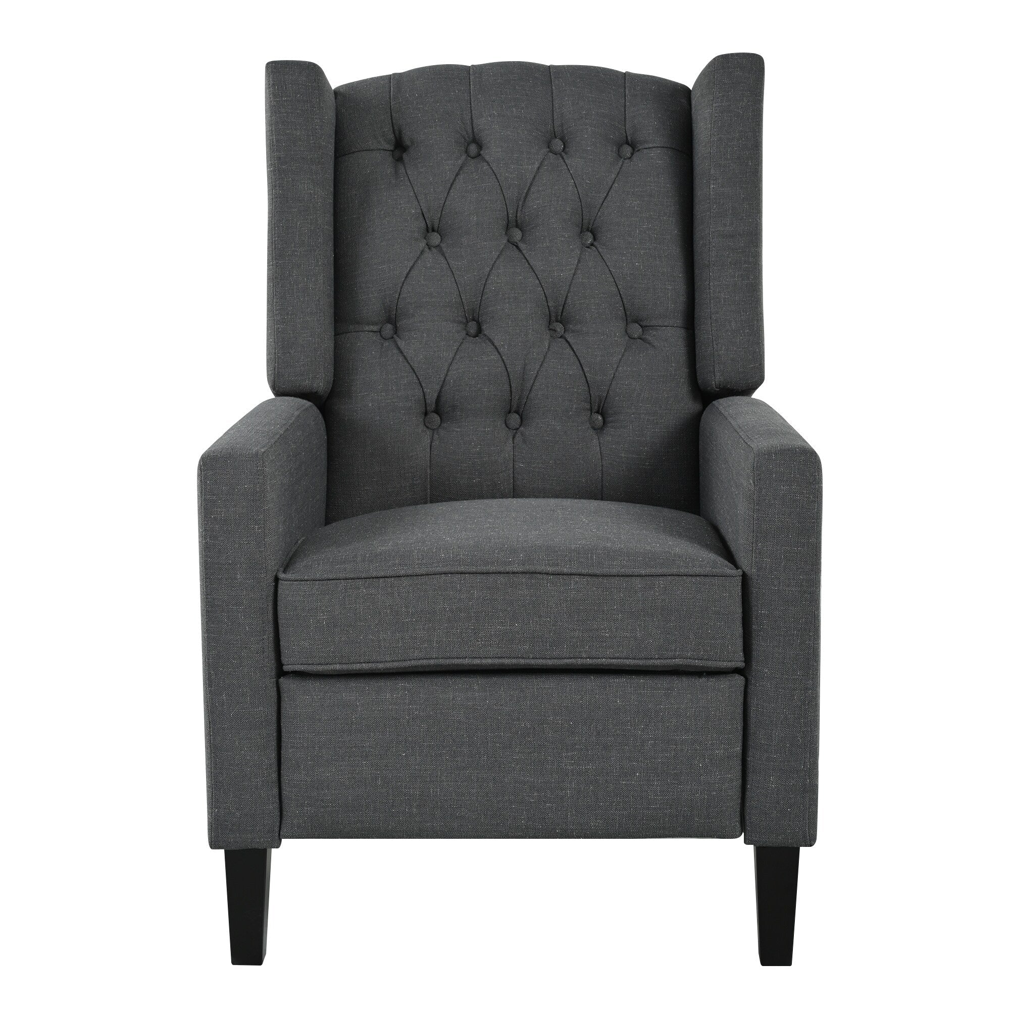 Fauteuil inclinable moderne capitonné avec table d'appoint pliable et ports de chargement USB pour salon ou chambre