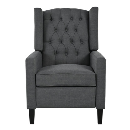 Fauteuil inclinable moderne capitonné avec table d'appoint pliable et ports de chargement USB pour salon ou chambre