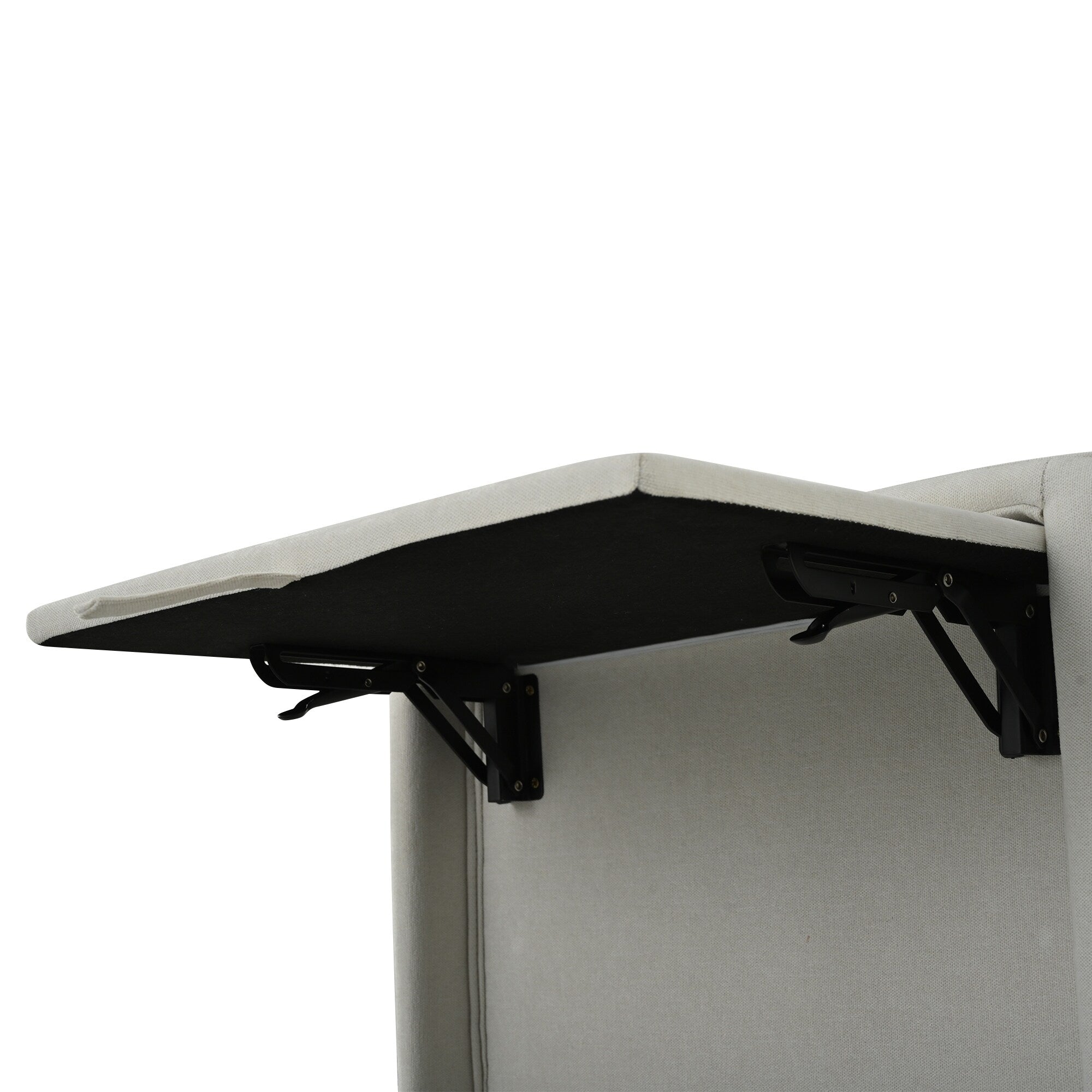 Fauteuil inclinable moderne capitonné avec table d'appoint pliable et ports de chargement USB pour salon ou chambre
