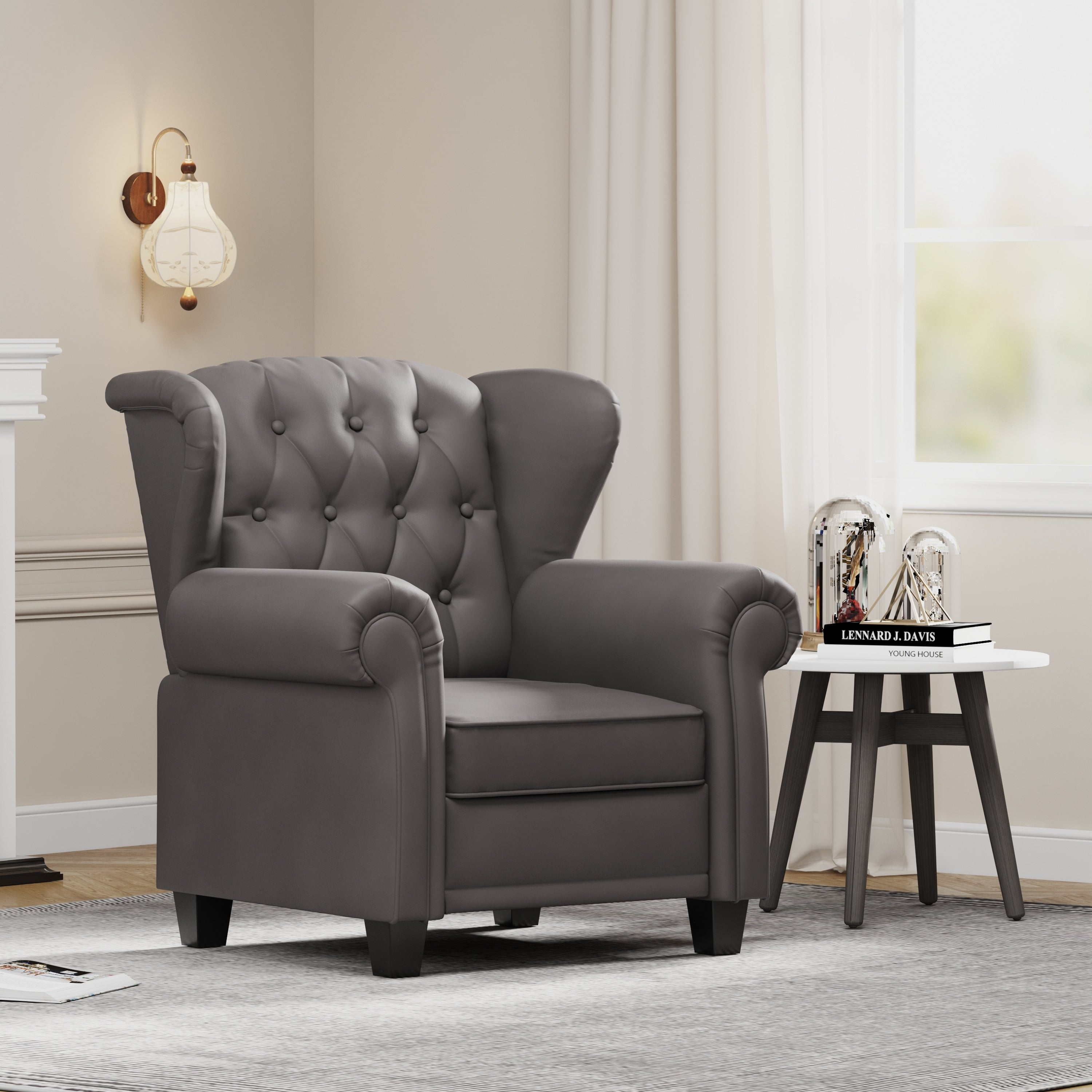 Fauteuil inclinable moderne capitonné et relevable