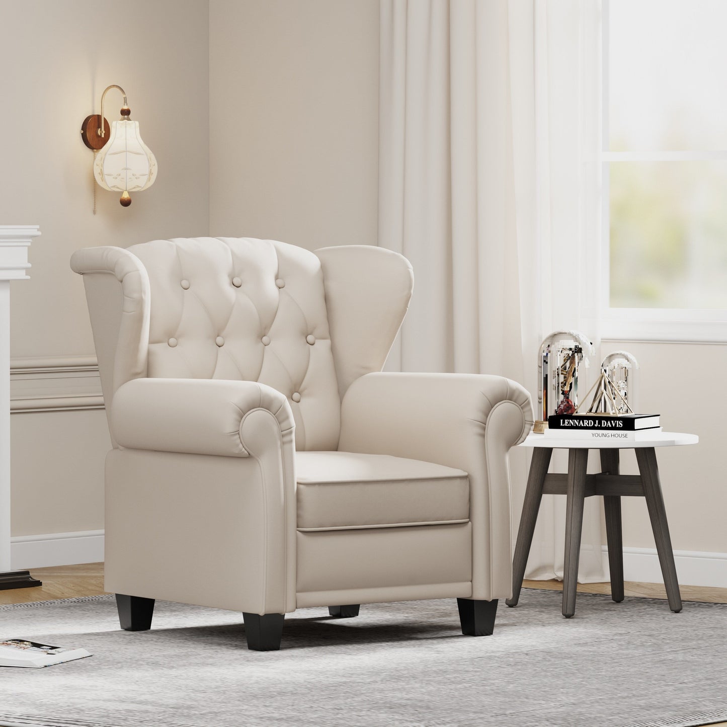 Fauteuil inclinable moderne capitonné et relevable