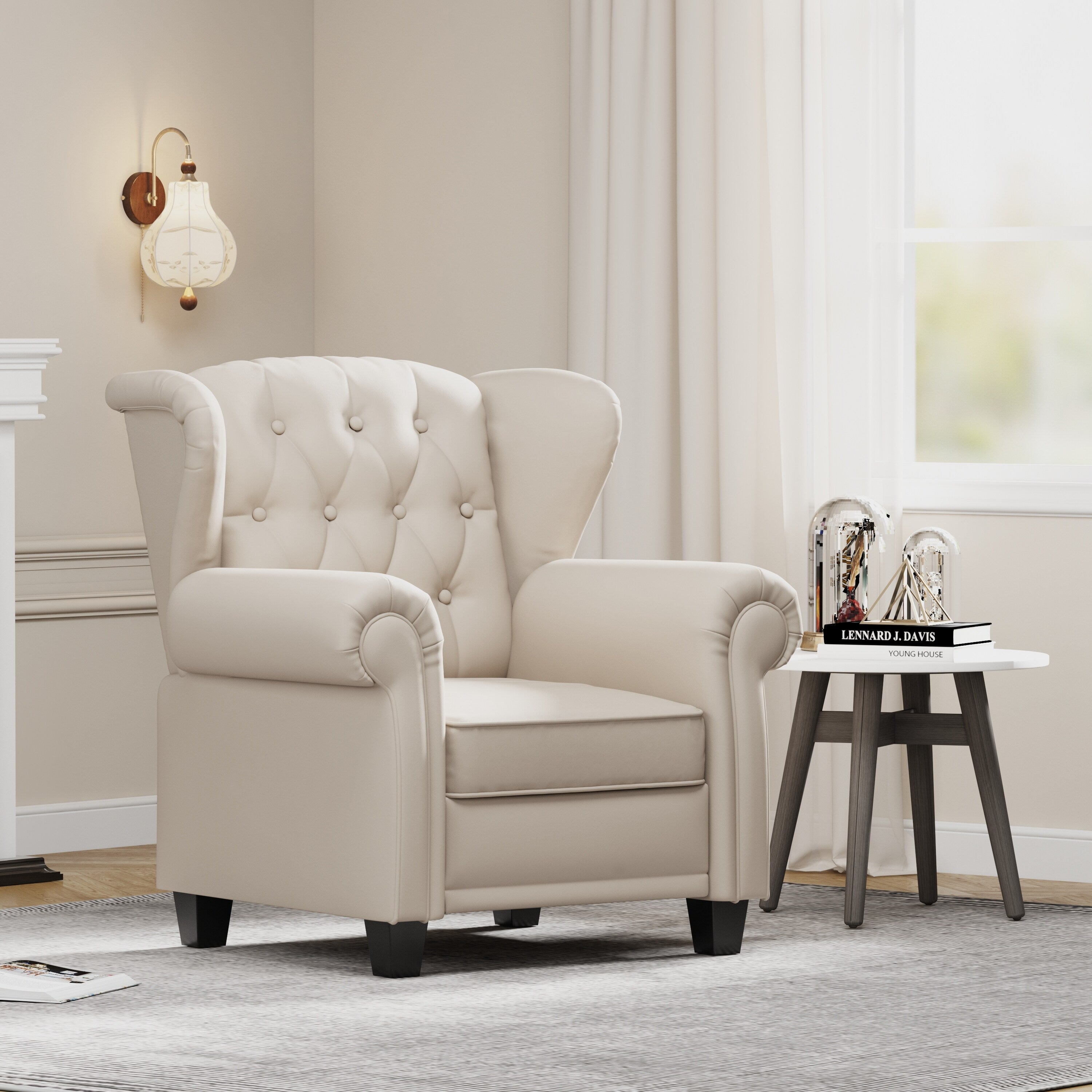 Fauteuil inclinable moderne capitonné et relevable