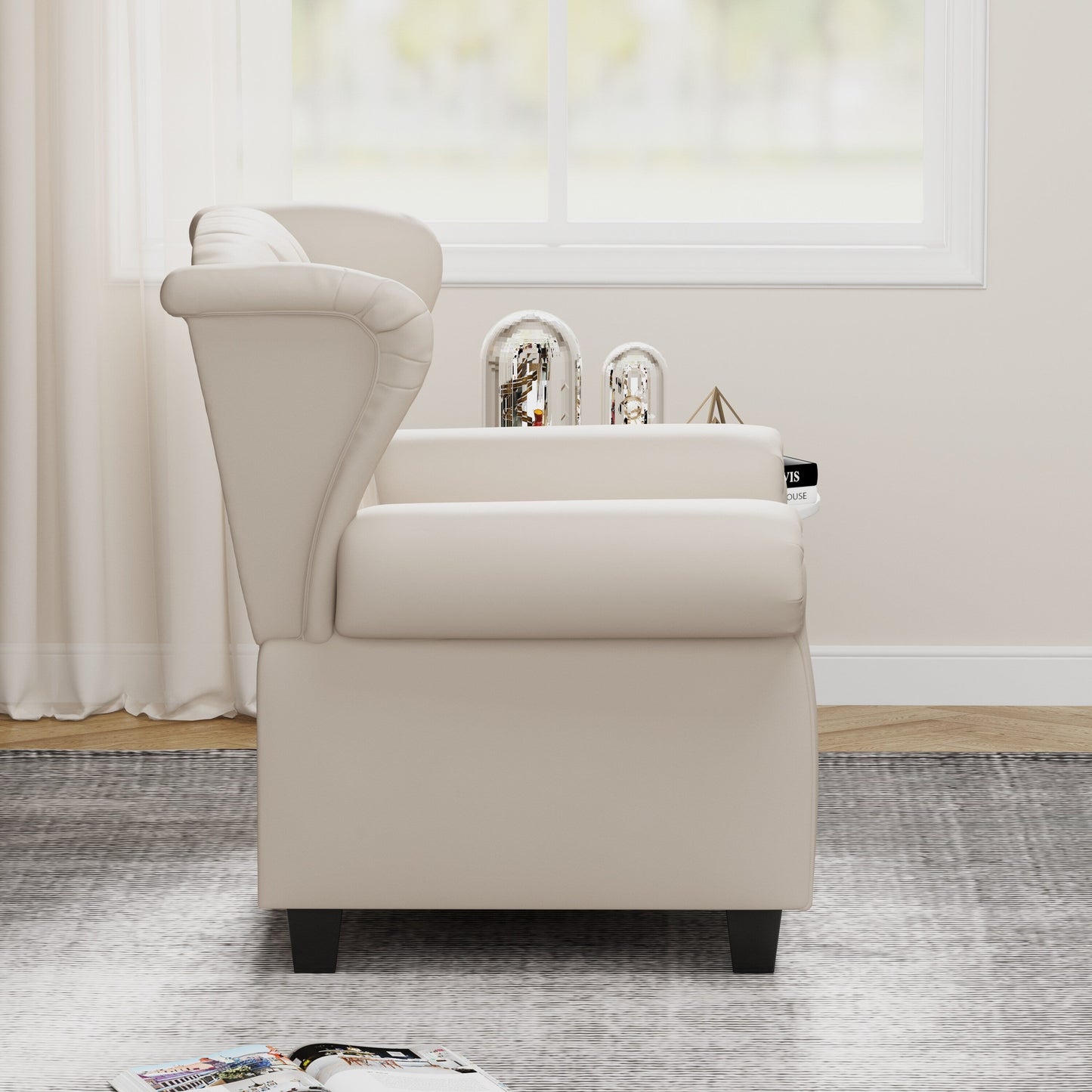 Fauteuil inclinable moderne capitonné et relevable