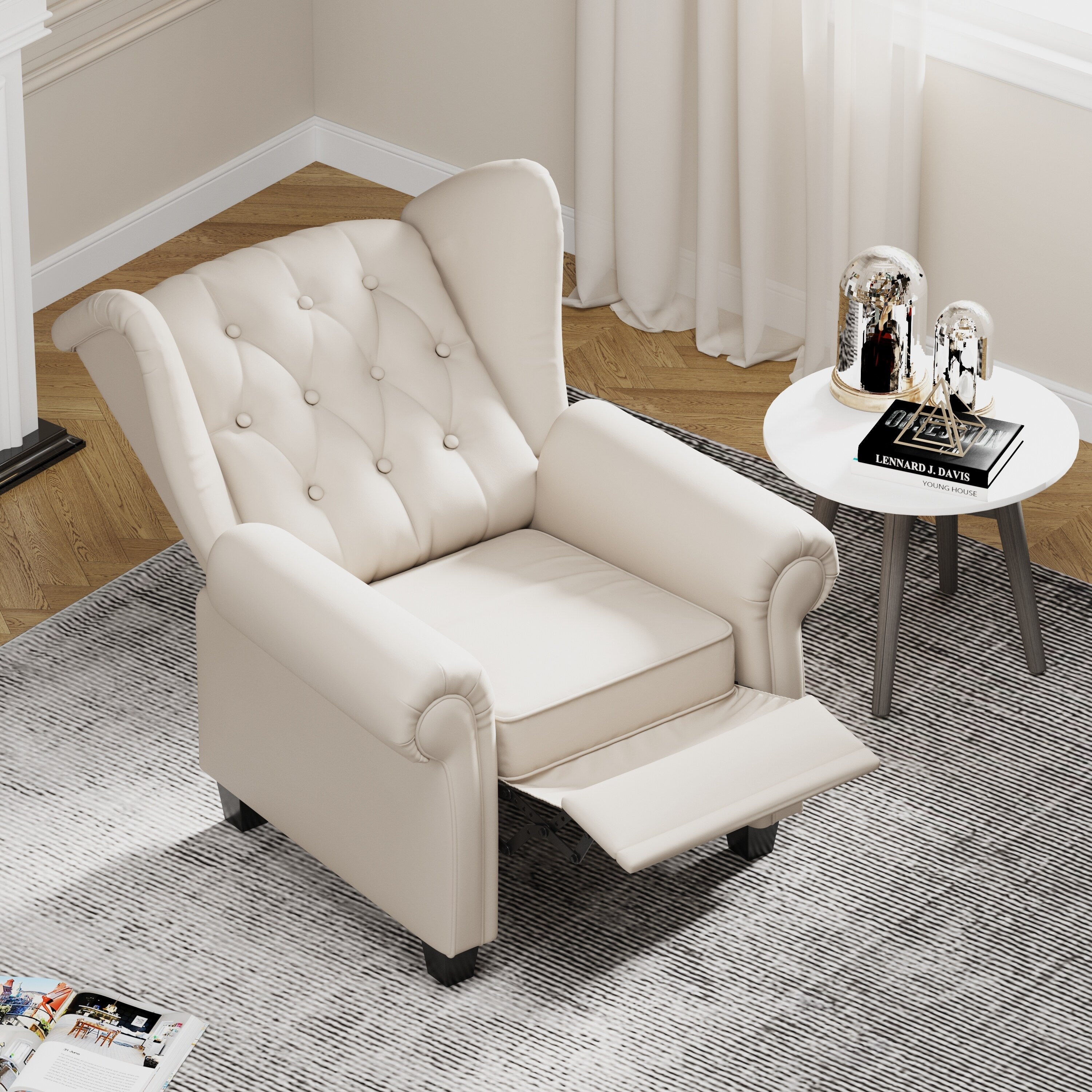 Fauteuil inclinable moderne capitonné et relevable