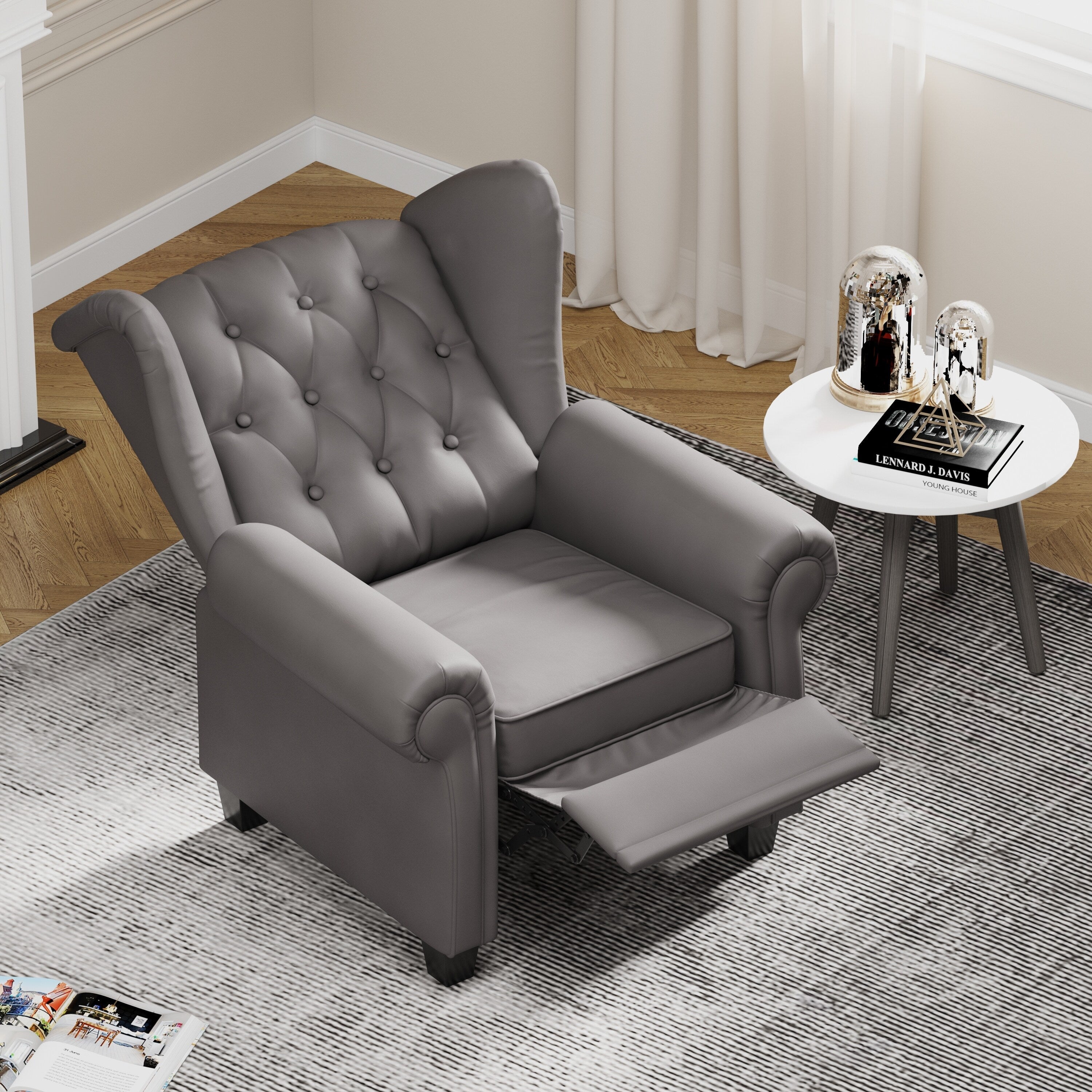 Fauteuil inclinable moderne capitonné et relevable