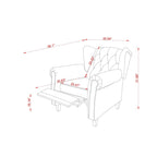 Fauteuil inclinable moderne capitonné et relevable