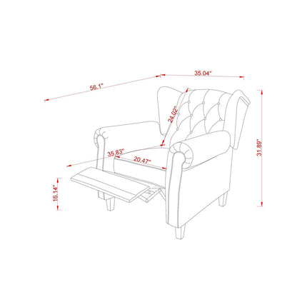 Fauteuil inclinable moderne capitonné et relevable